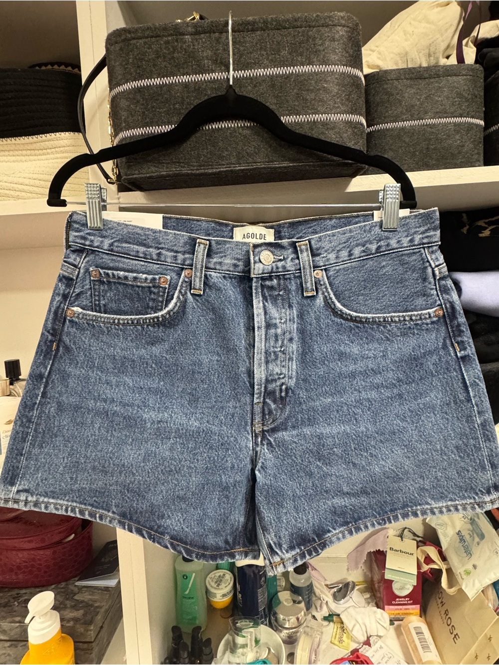 NWT Agolde High-Rise Parker Long Short | Loose Fit Vintage - Picture 2 of 6